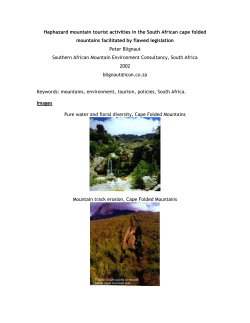 Haphazard mountain tourist activities in the South African cape