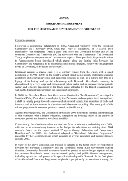 Greenland Programming Document