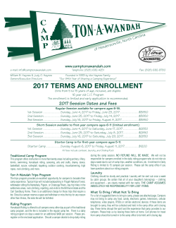 Printable Camper application - Camp Ton-A
