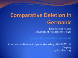 Comparative Deletion in Germanic