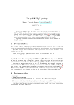 The pdf14 L ATEX package