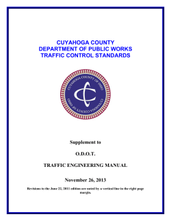 Traffic Control Standards Supplement to the ODOT Traffic