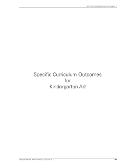 Specific Curriculum Outcomes for Kindergarten Art