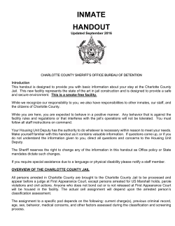 Inmate Handout - Charlotte County Sheriff`s Office