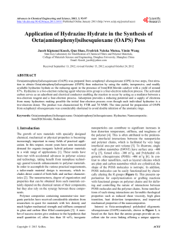 Application of Hydrazine Hydrate in the Synthesis of Octa