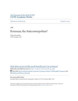 Rousseau, the Anticosmopolitan?
