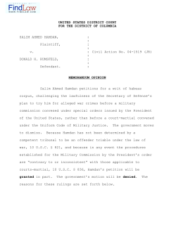 Salim Hamdan v. Donald H. Rumsfeld