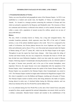 INFORMATION PACKAGE ON ISTANBUL AND TURKEY 1