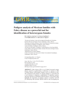 Pedigree analysis of Mexican families with Fabry