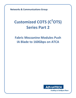 Fabric Mezzanine Modules Push IA Blade to 160Gbps