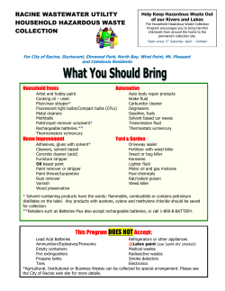 One Day Collection Schedule