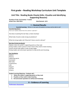 First grade &ndash; Reading Workshop Curriculum Unit Template Unit Title