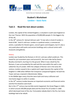 Read the text about London.
