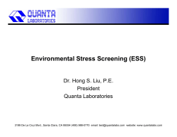 Environmental Stress Screening \(ESS\)