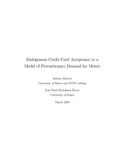 Endogenous Credit-Card Acceptance in a Model of Precautionary