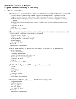 International Economics, 8e (Krugman) Chapter 9 The