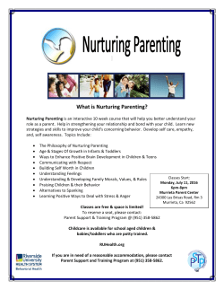 What is Nurturing Parenting?