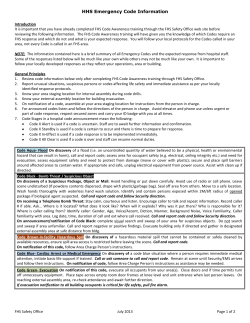 HHS Emergency Code Information