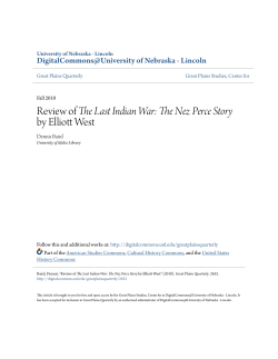 Review of The Last Indian War: The Nez Perce Story by Elliott West