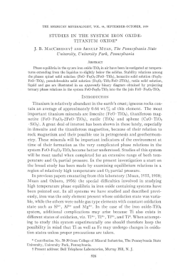STUDIES IN THE SYSTEM IRON OXIDE