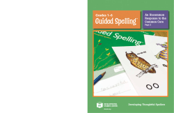 Guided Spelling - Center for the Collaborative Classroom