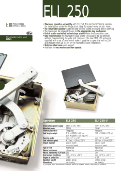 BFT ELI 250 brochure - Fort Knox Security Ltd