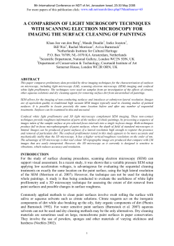 A Comparison of Light Microscopy Techniques with Scanning