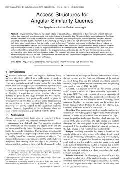 Access Structures for Angular Similarity Queries
