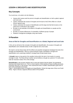 lesson 4: droughts and desertification