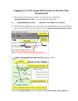 Logging in to CCSF Google Mail (Gmail) for the First Time