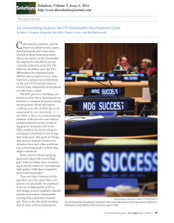 An Overarching Goal for the UN Sustainable Development Goals