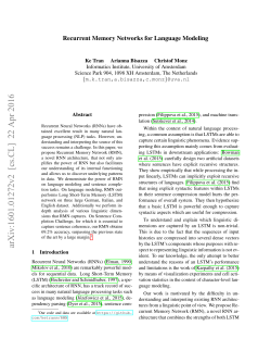 Recurrent Memory Networks for Language Modeling