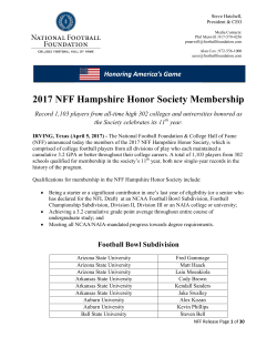2017 NFF Hampshire Honor Society Membership