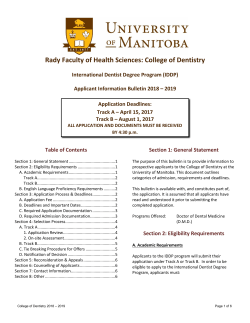 Applicant Information Bulletin