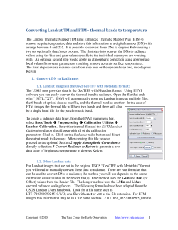 Converting Landsat TM and ETM+ thermal bands to