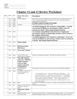 Chapter 12 and 13 Review Worksheet