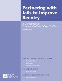 Partnering with Jails to Improve Reentry: A