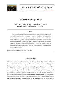 Credit Default Swaps with R