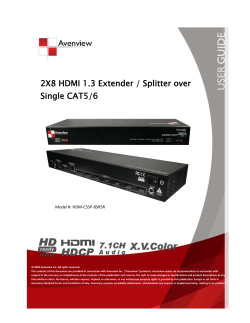 2X8 HDMI 1.3 Extender / Splitter over Single CAT5/6