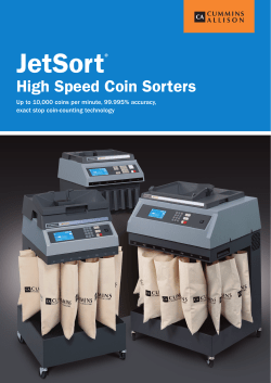 JetSort High Speed Coin Sorters