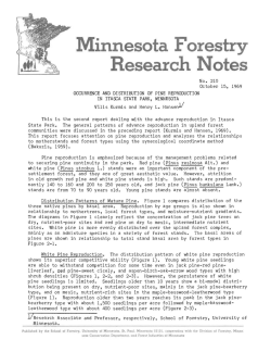Occurrence and Distribution of Pine Reproduction in Itasca State