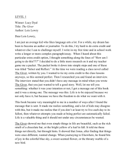 2013 Winning Letters