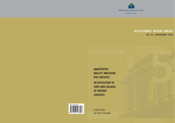 occasional paper series no 54 / november 2006 quantitative