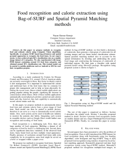 Food recognition and calorie extraction using Bag-of