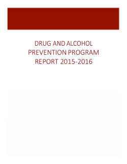Drug and Alcohol Abuse Prevention Program Report