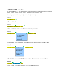punctuation pattern sheet