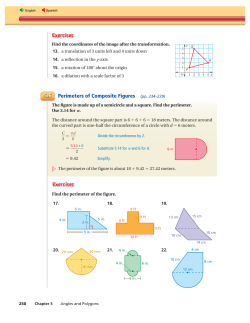 5.6 Perimeters of Composite Figures (pp. 234&ndash;239)