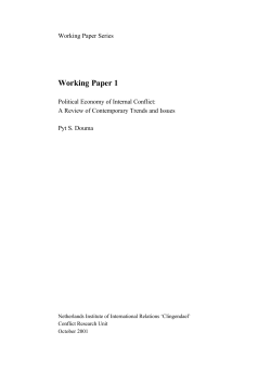 Political Economy of Internal Conflict