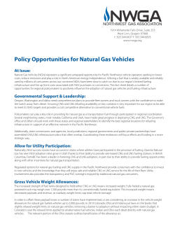 Policy Opportunities for Natural Gas Vehicles