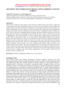 DECODING THE SYMBOLISM OF BOGOLANFINI, KORHOGO AND